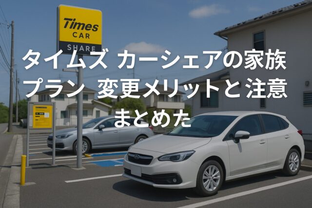 タイムズ カーシェアの家族プラン 変更メリットと注意点まとめ