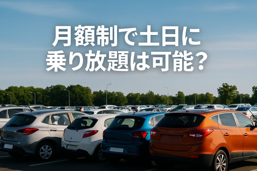 月額制で土日に乗り放題は可能?