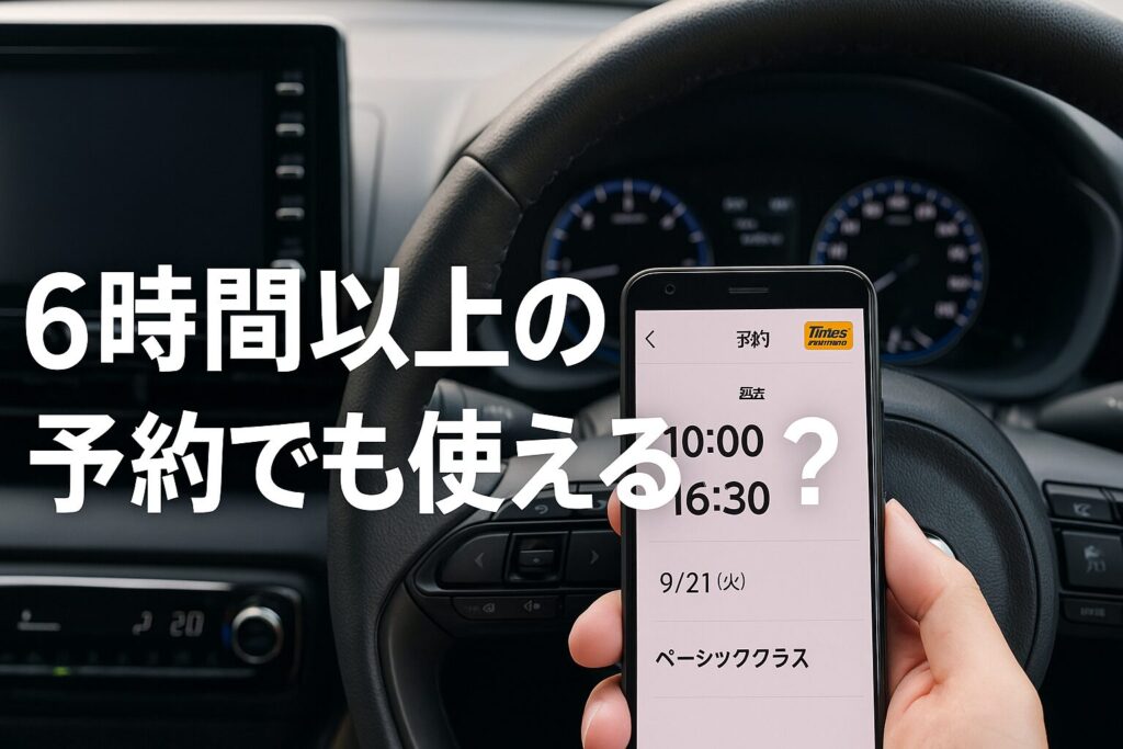 6時間以上の予約でも使えるの?