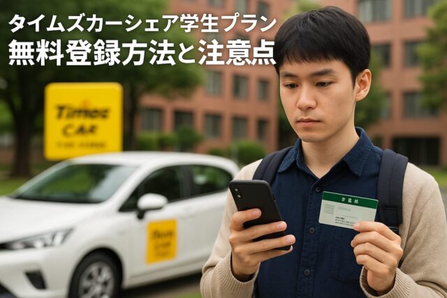 タイムズカーシェア学生プラン無料登録方法と注意点を徹底解説